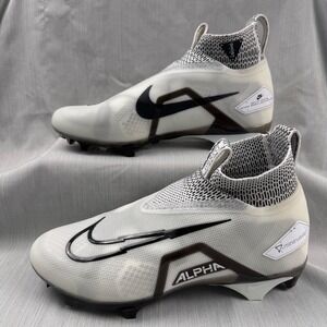 Nike Alpha Menace Elite 3 White Black Football Cleats CT6648-100 Mens Sz 11 New